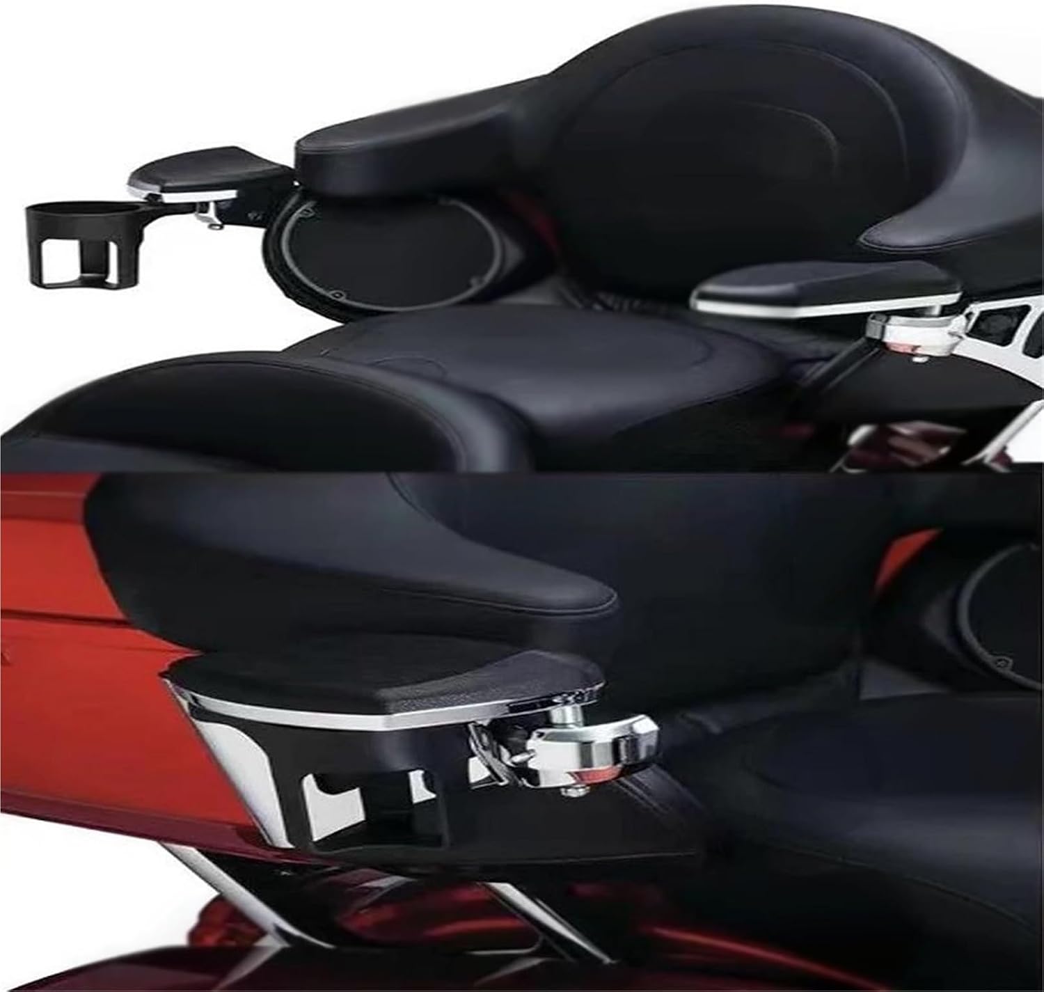 車 アームレスト ドリンクホルダー リアハンドル バイク用助手席